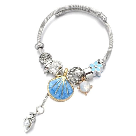 bracelet breloque en acier inoxydable pour femme