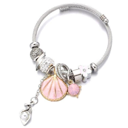 bracelet pampille en acier inoxydable pour femme