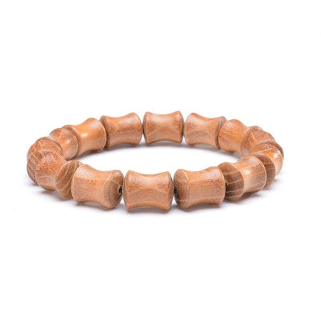 bracelet en bois pour homme beige