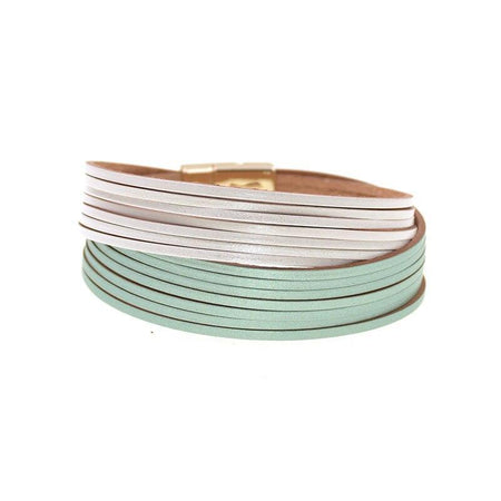 bracelet en cuir pour femme vert