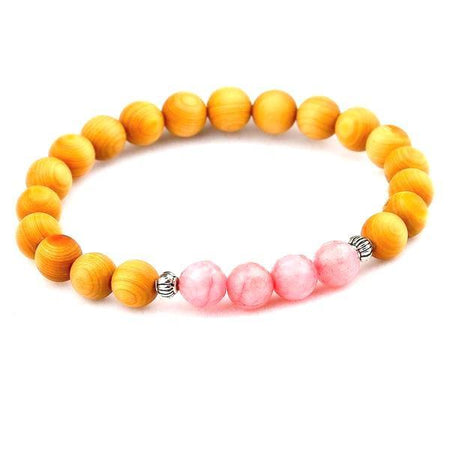 bracelet tendance en perle de bois pour femme 