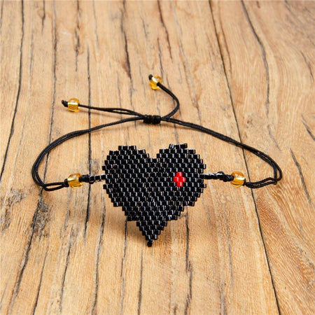 bracelet cordon enfant coeur 