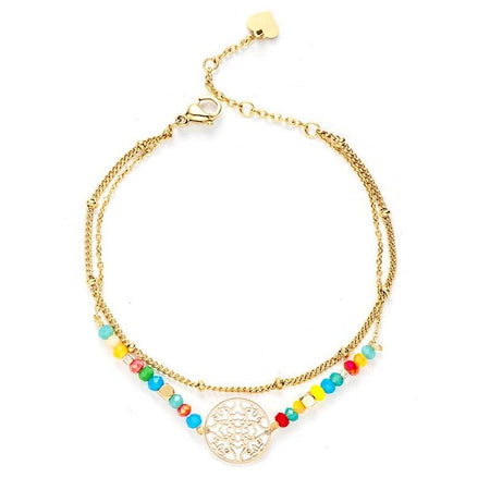 bracelet fantaisie doré multirang