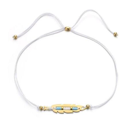 bracelet femme avec cordon blanc