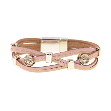 bracelet cuir femme pas cher rose