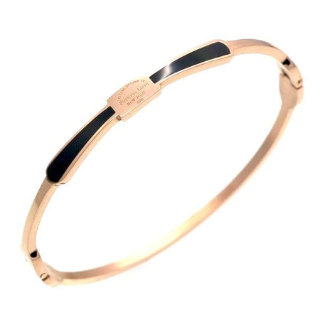 bracelet femme jonc acier or rose