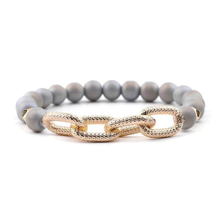 BRACELET FEMME PERLES FANTAISIE - (PIERRE)