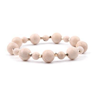 bracelet femme perle pas cher beige
