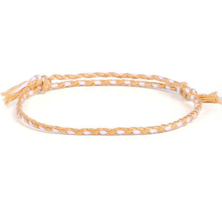 bracelet fin cordon jaune