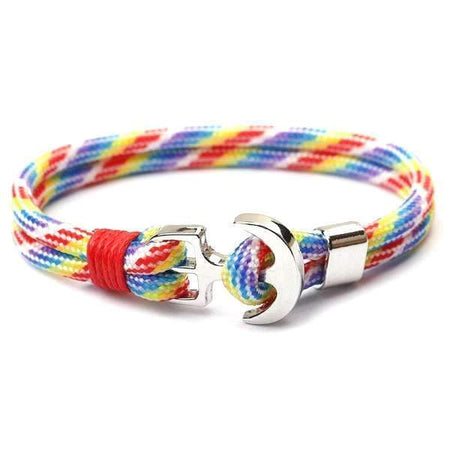 bracelet homme ancre marine multicolore
