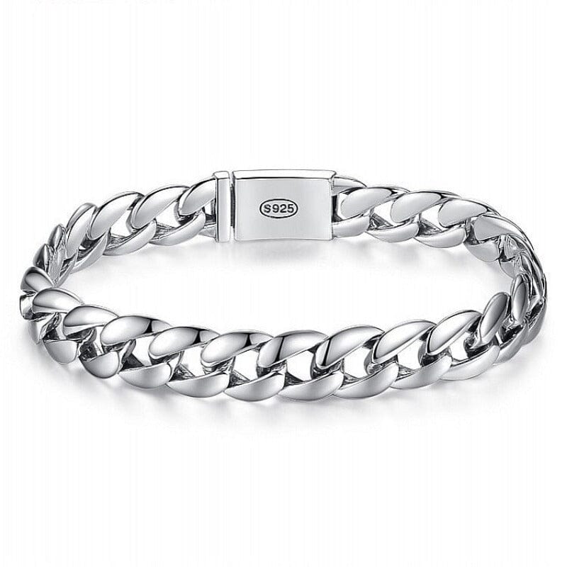 Bracelet homme cordon anneau plaqué Argent Bracelet homme cordon anneau plaqué Argent