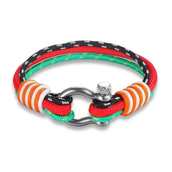 bracelet homme avec manille multicolore