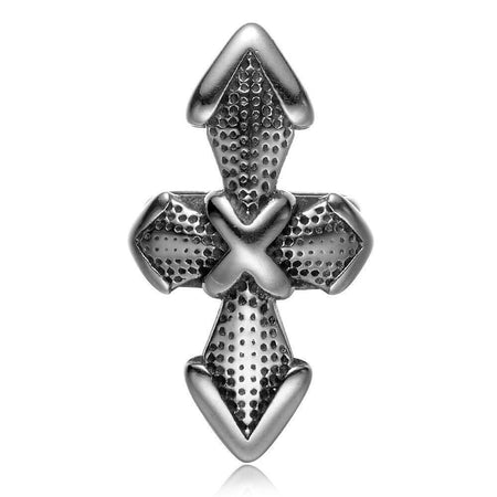 breloque croix acier 