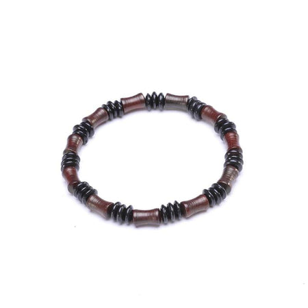 bracelet homme ethnique bois marron