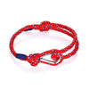 bracelet homme nautique rouge