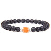 bracelet homme perle noire pierre de lave