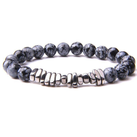 bracelet homme perle pierre hématite