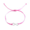 bracelet infini cordon rose