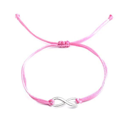 bracelet infini cordon rose
