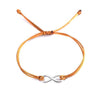bracelet infini cordon marron