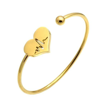 bracelet jonc en acier inoxydable doré