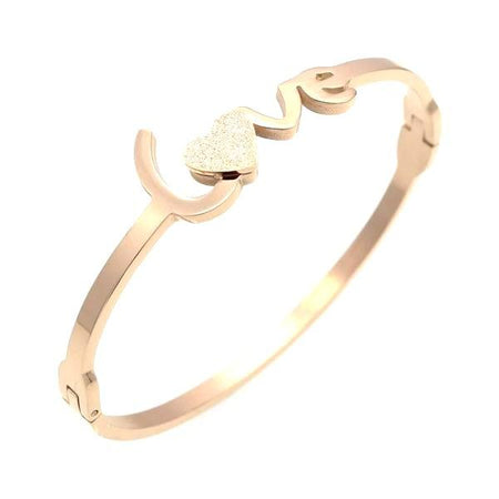 bracelet jonc inoxydable or rose