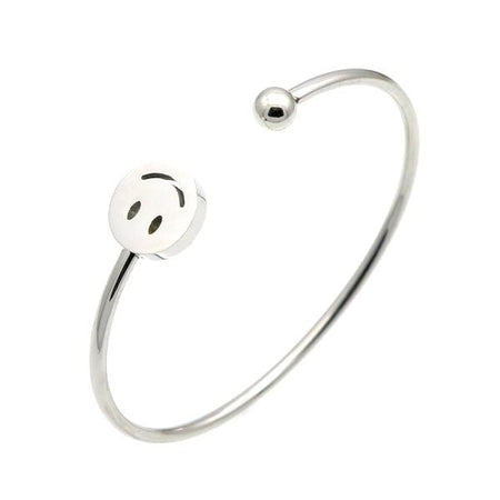 bracelet jonc ouvert femme argenté