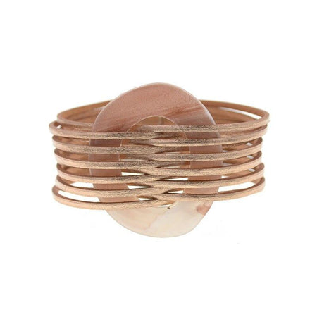 bracelet large en cuir pour femme tendance