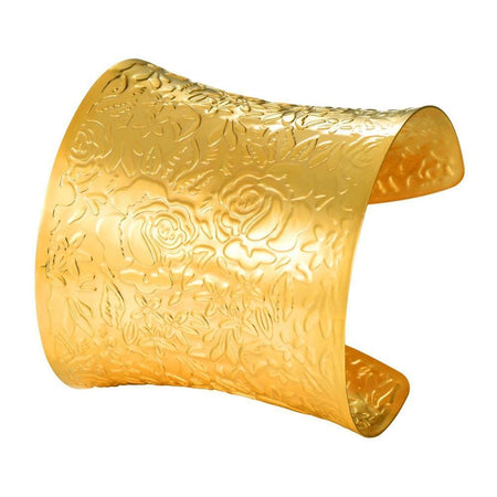 bracelet manchette large femme doré