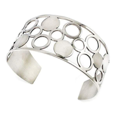 bracelet manchette acier femme tendance