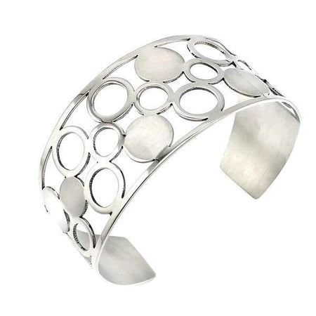 bracelet manchette acier inoxydable femme
