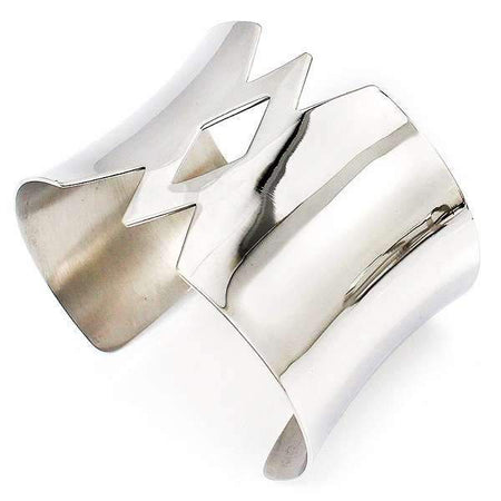 bracelet manchette acier inoxydable femme