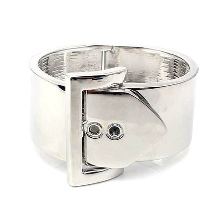 bracelet manchette fantaisie femme argenté