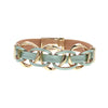 bracelet métal et cuir femme vert