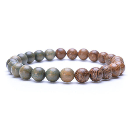 bracelet perle bois homme vert