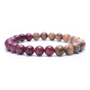 bracelet perle bois homme rouge