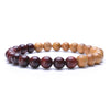 bracelet perle bois homme marron