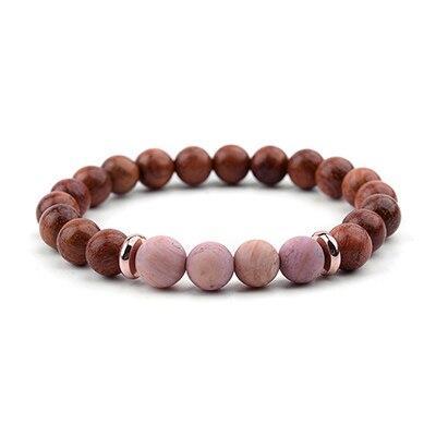 bracelet perle femme fait main marron