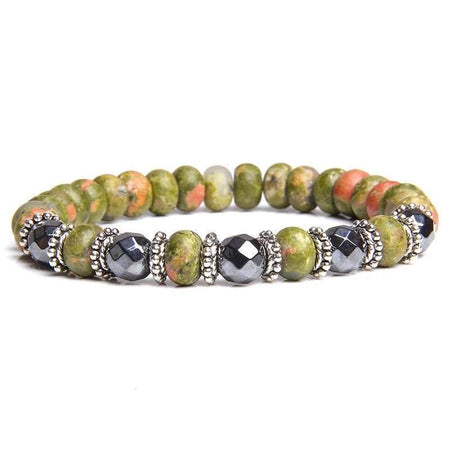 bracelet perle homme luxe vert