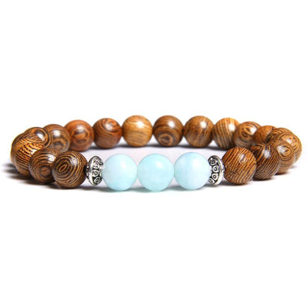 bracelet perle naturelle homme marron