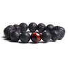 bracelet perle noir homme pierre de lave