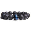 bracelet pierre de lave noir homme 