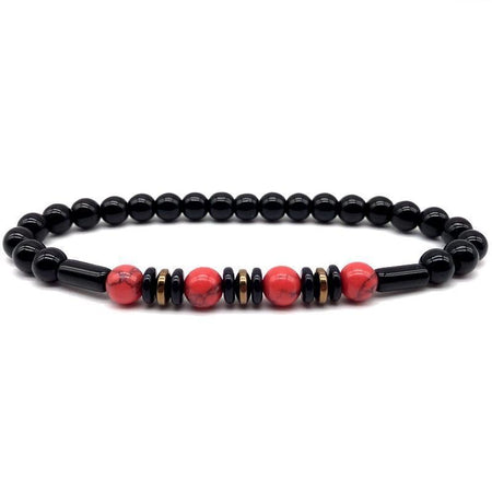 bracelet perle pour homme noir