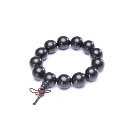 bracelet tibétain bois homme noir