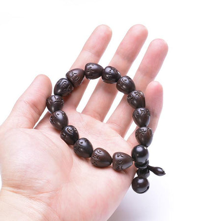 bracelet tibétain en bois prière