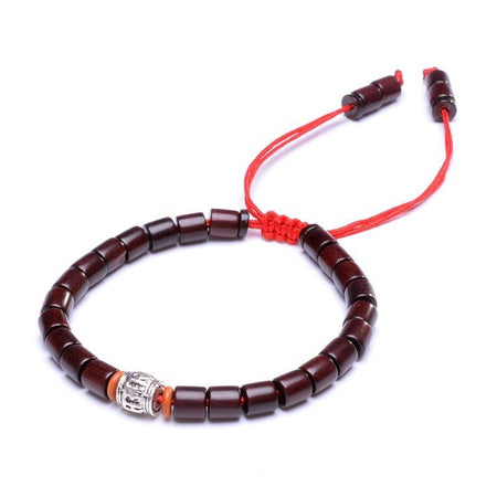 bracelet tibétain homme bois marron