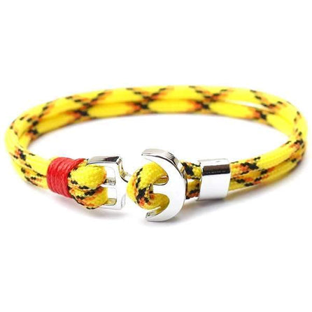 bracelet homme ancre marine jaune