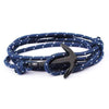bracelet marin homme ancre bleu marine
