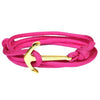 bracelet homme avec ancre marine rose
