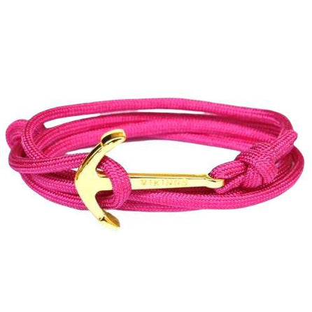bracelet homme avec ancre marine rose